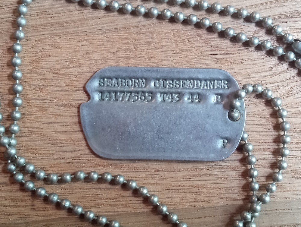 Original WWII Soldier Dog Tag With Chain