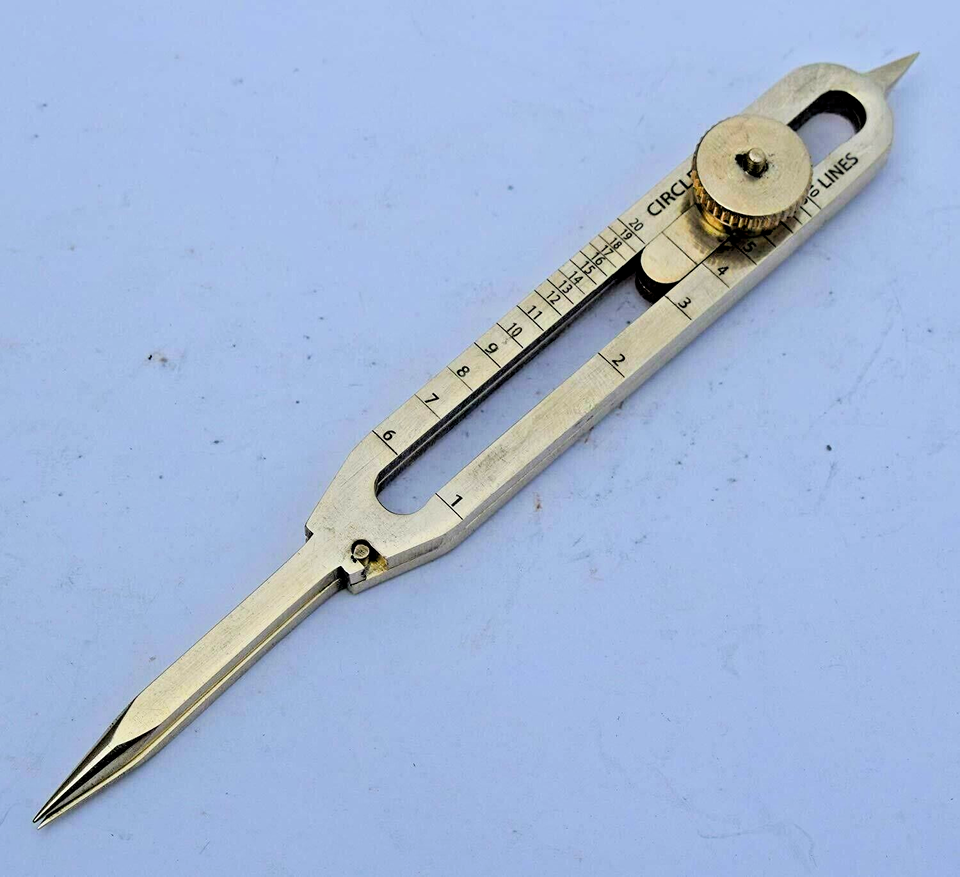 Solid Brass Divider Drafting Proportional Tool 6" Navigational Compass