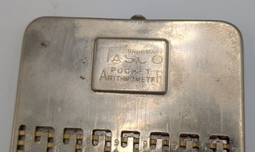 Original 1940's Tasco Pocket Arithmometer Original Case Stylist
