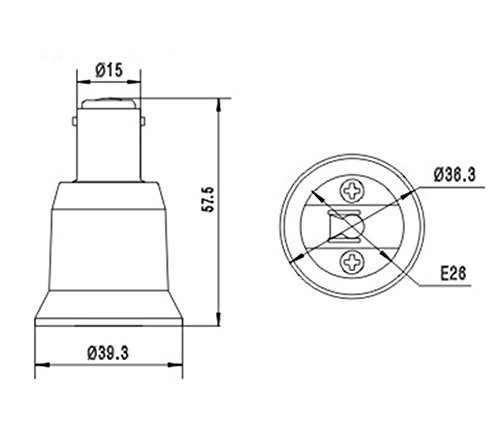 6pcs BA15D to E26/E27 Light Socket Adapter BA15D Light Socket Adapter to