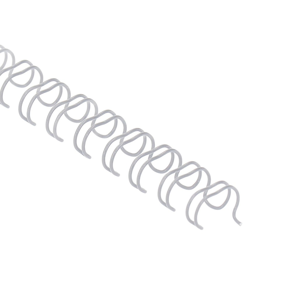 White 100X Double Loop Wire Binding Spine 6.4mm Diameter 34 Teeth 3:1 ScalE