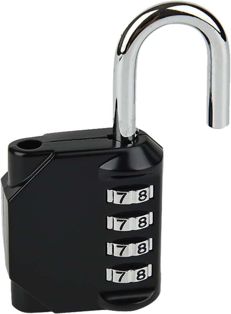 Robust 4-Digit Combination Lock for Lockers, Gates & Outdoor Use - Easy Setup