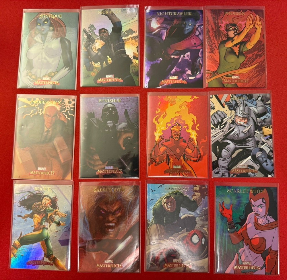 2007 MARVEL MASTERPIECES FOIL PARALLEL SET (1-90) NM CONDITION.