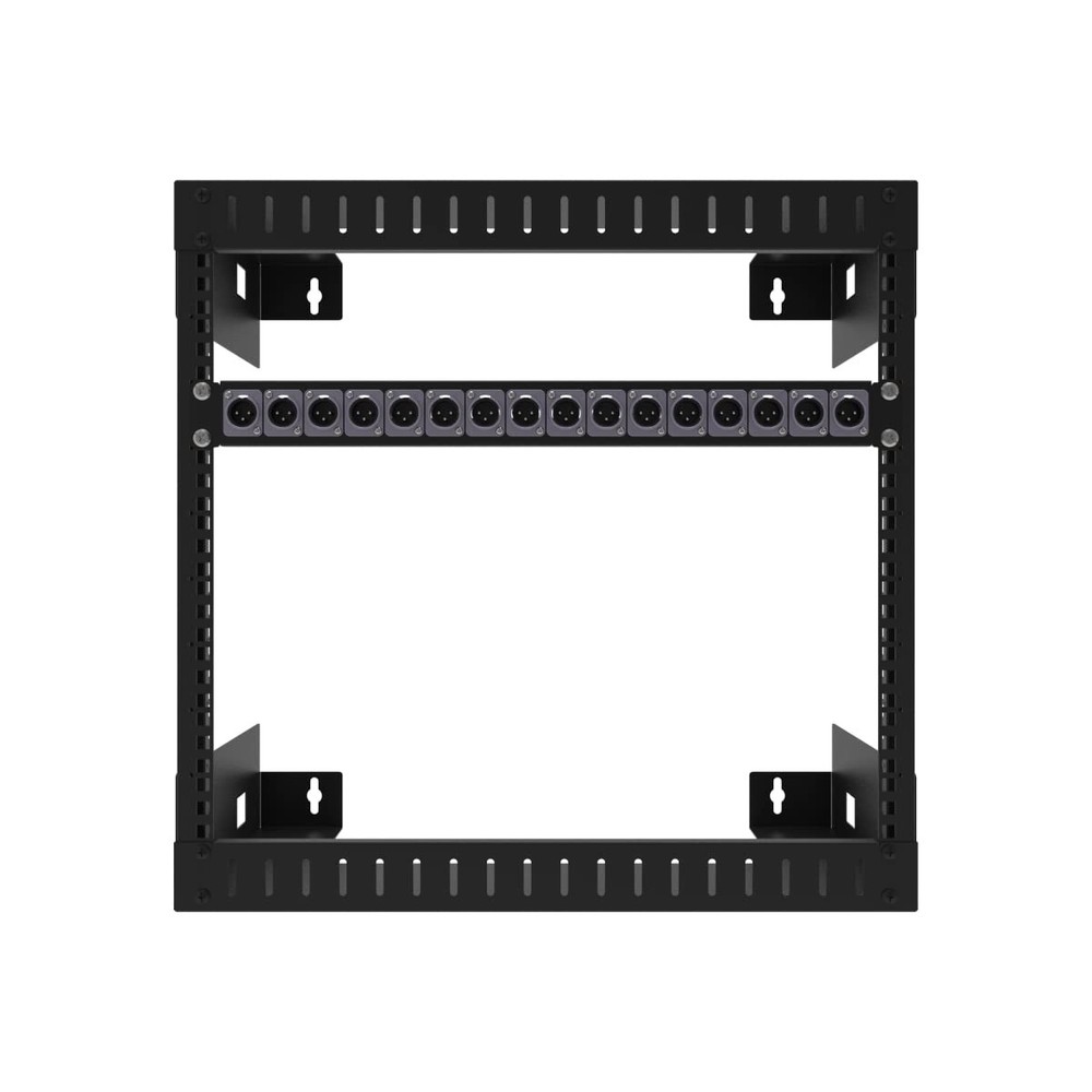 Hinged Rack Panel XLR HDMI Audio Rack Mount Panel W/ 16 D-Series 1U16D