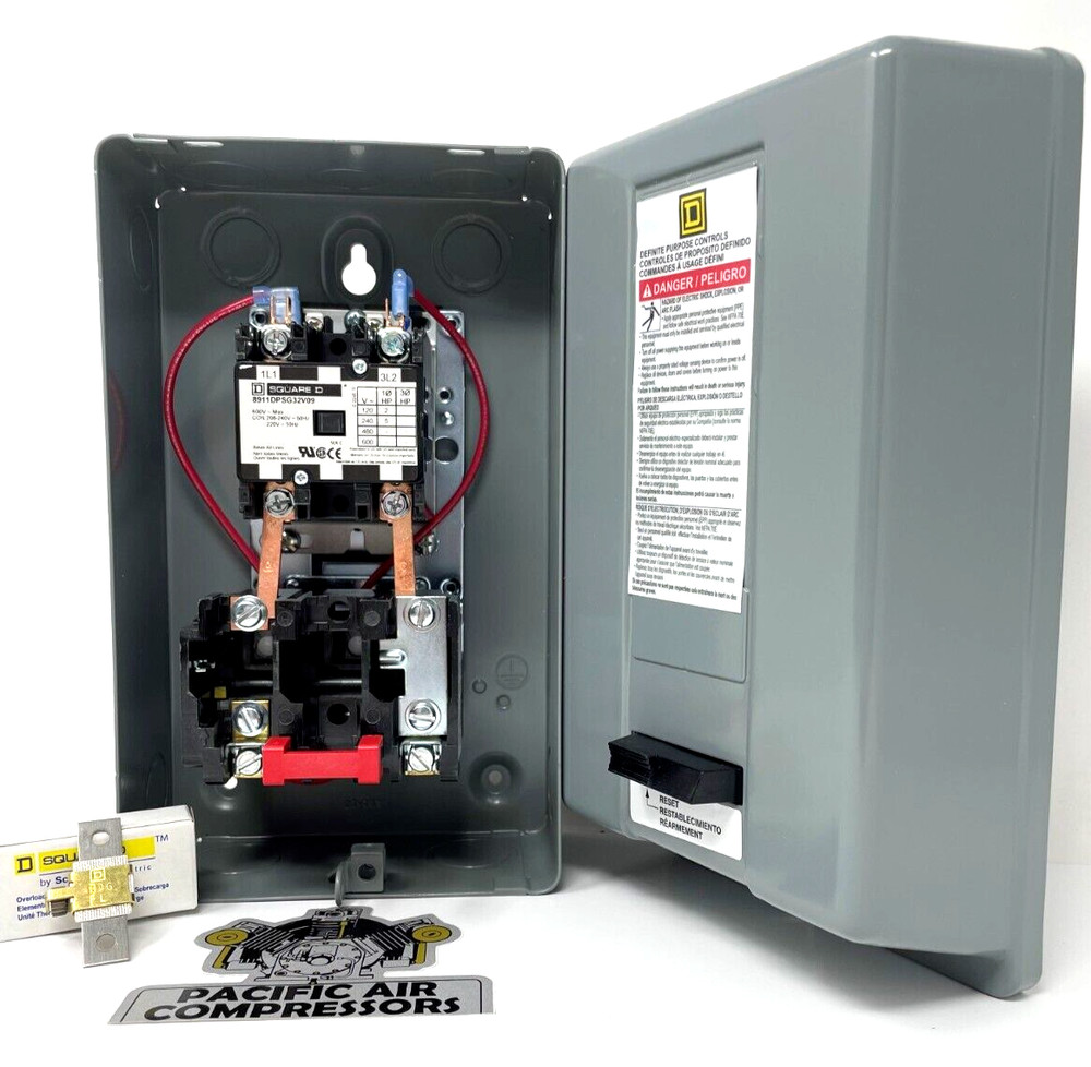 5HP AIR COMPRESSOR STARTER BOX SINGLE PHASE 208-240 VOLT