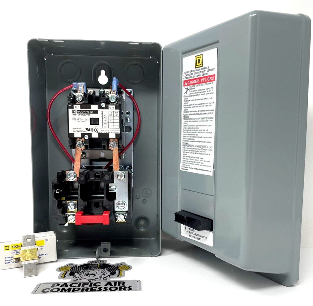 5HP AIR COMPRESSOR STARTER BOX SINGLE PHASE 208-240 VOLT
