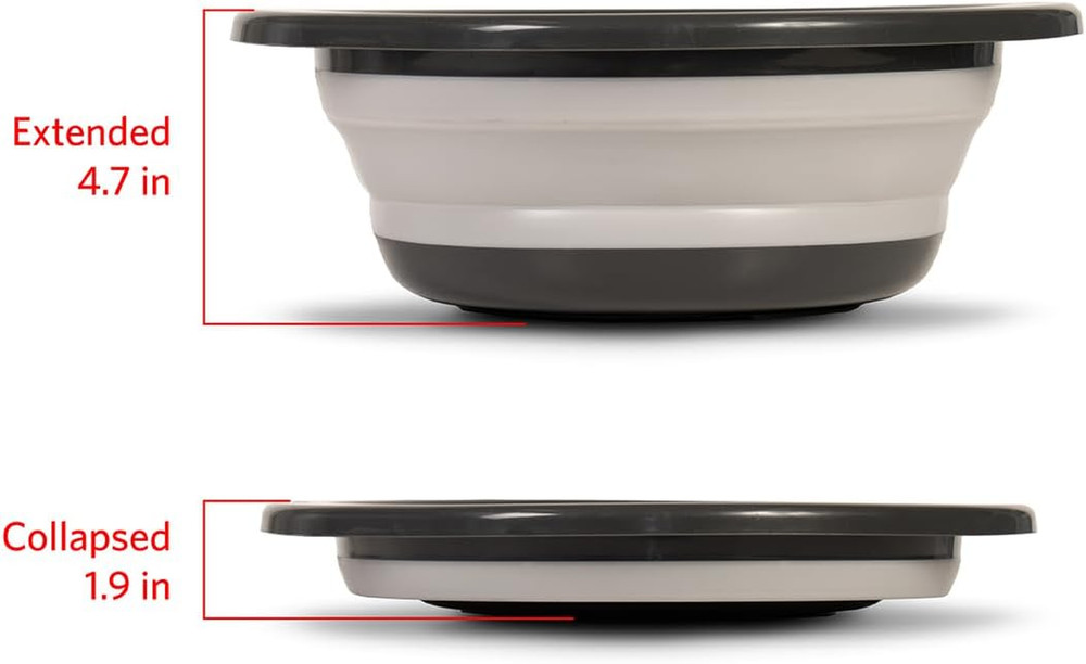 Glad Large Mixing Bowl Collapsible - 5.5L | Foldable Plastic & Rubber Container