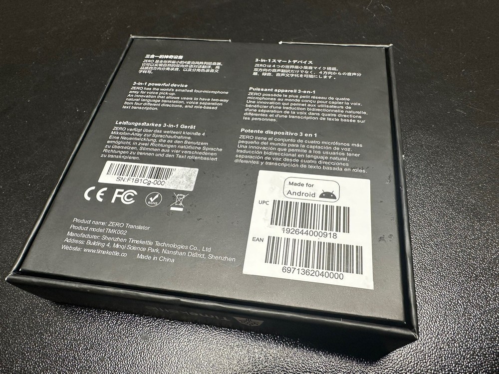 Timekettle Zero Mini Translator - 40 Languages&93 Accents - TYPE-C For Android