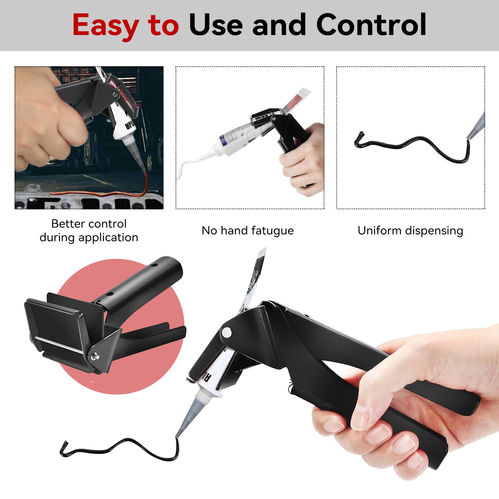 Silicone Tube Extrusion Tool Efficient Dispenser Squeezer for Adhesive Hair Dye