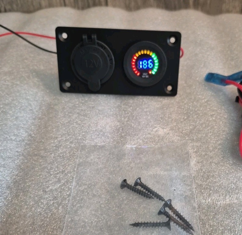 DC 12V 24V LED Digital Voltmeter Car Cigarette Lighter Socket Plug Power Adapter