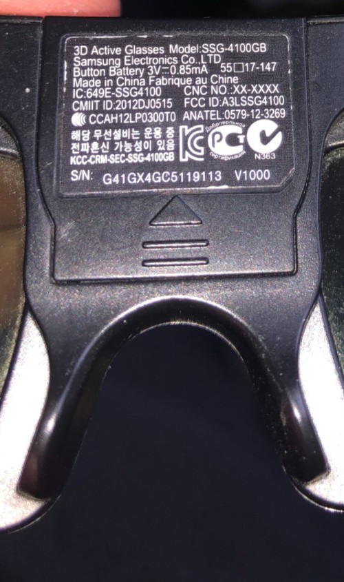 Samsung 3D Active Glasses - Model SSG-4100GB | Used