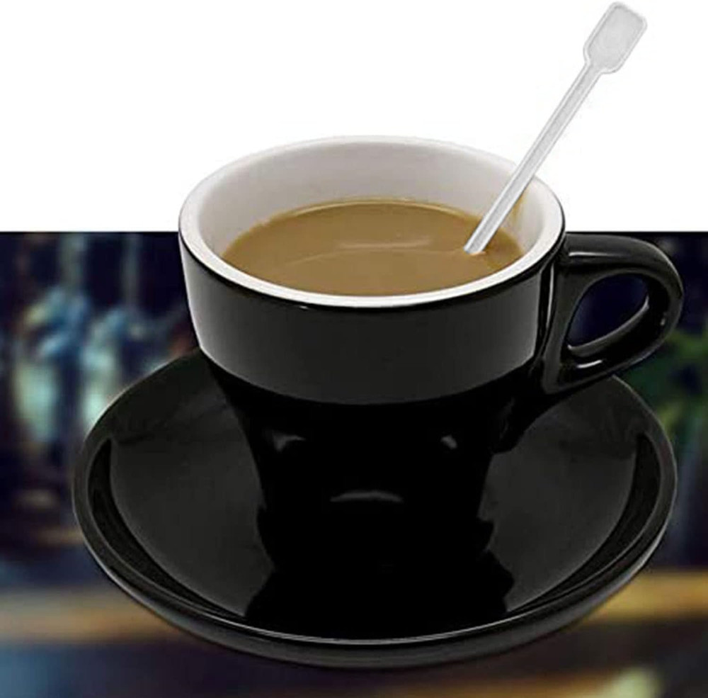 200PCS Mini Plastic Coffee Blender Spoon & Tea Stirrer