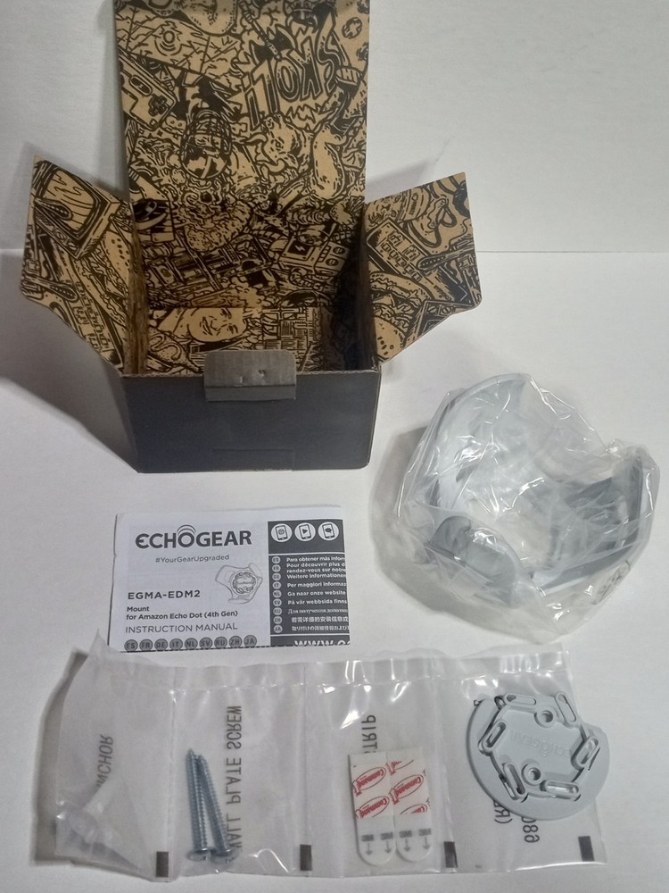 Echogear Wall Mount Only - For Amazon Echo Dot EGMA-EDM2-W2 White Color