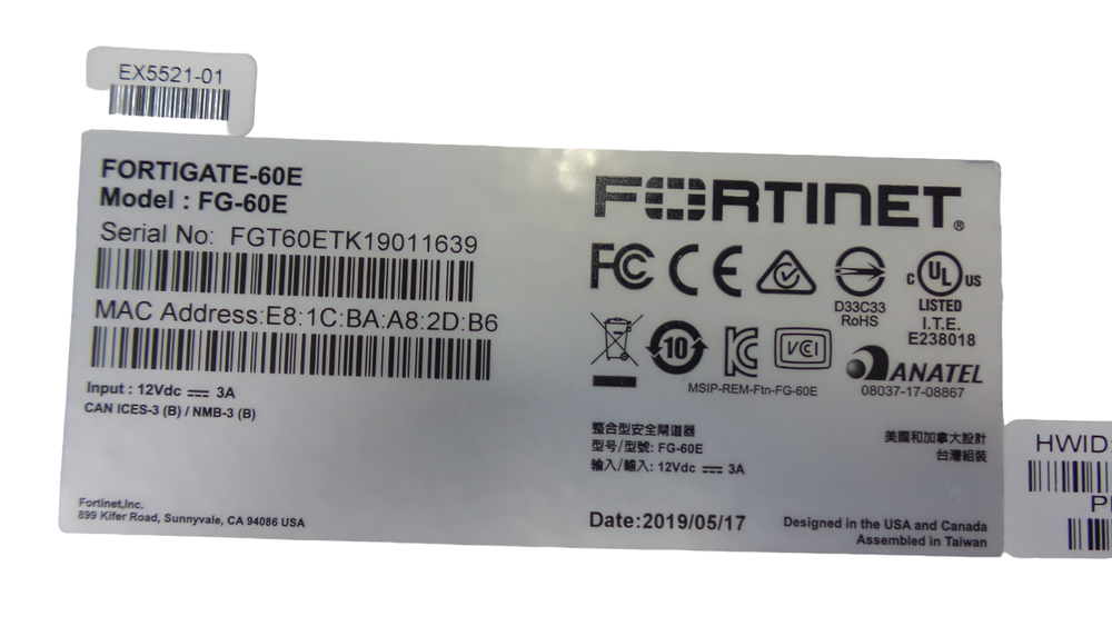 Fortinet FortiGate FG-60E Network Security Firewall - Free Shipping