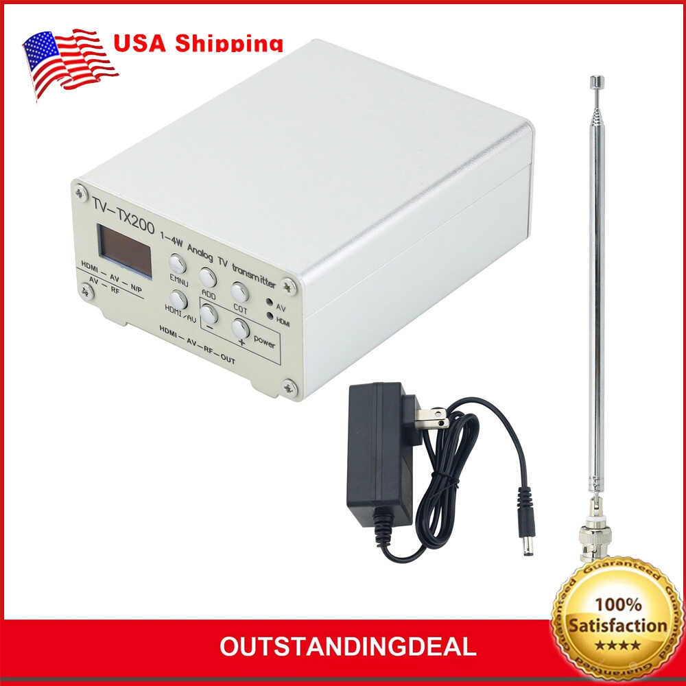 TV-TX200 VHF/UHF Analog TV Transmitter Fit HD/AV Input Analog Signal Transmitter