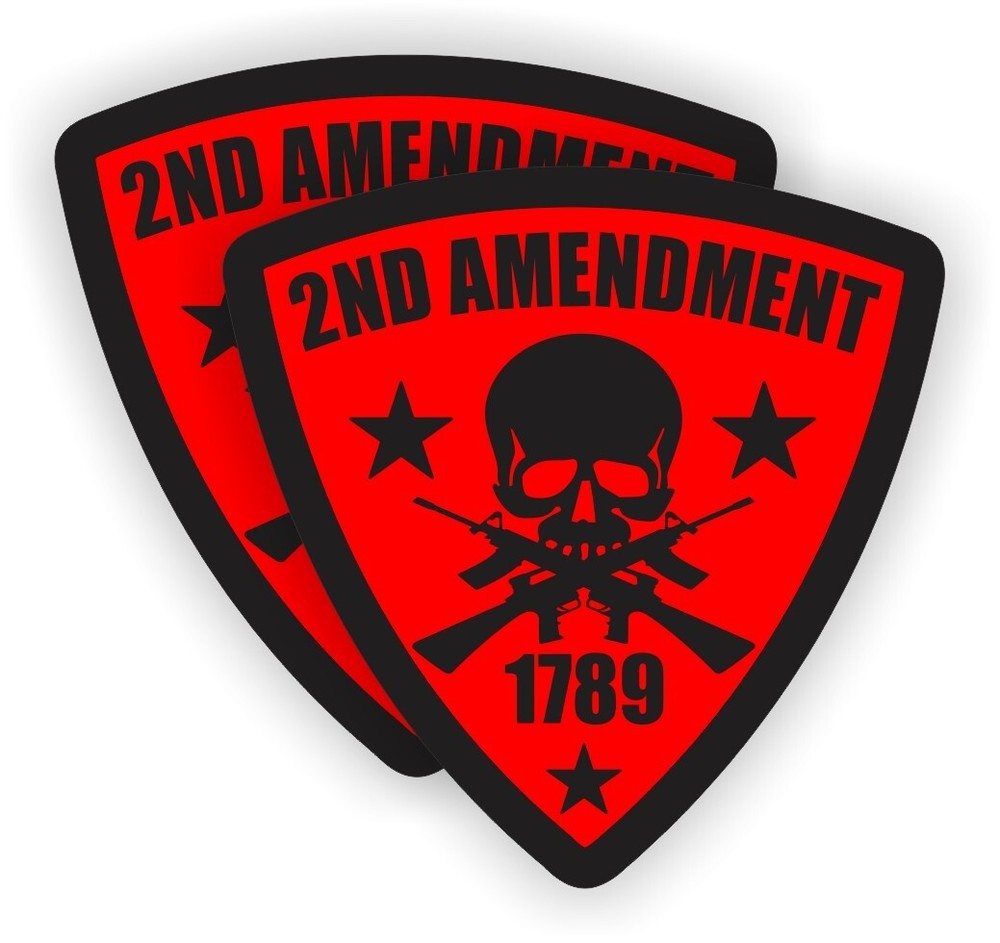 2pack - 2nd Amendment Hard Hat Stickers Welder Helmet Decals Motorcycle Toolbox
