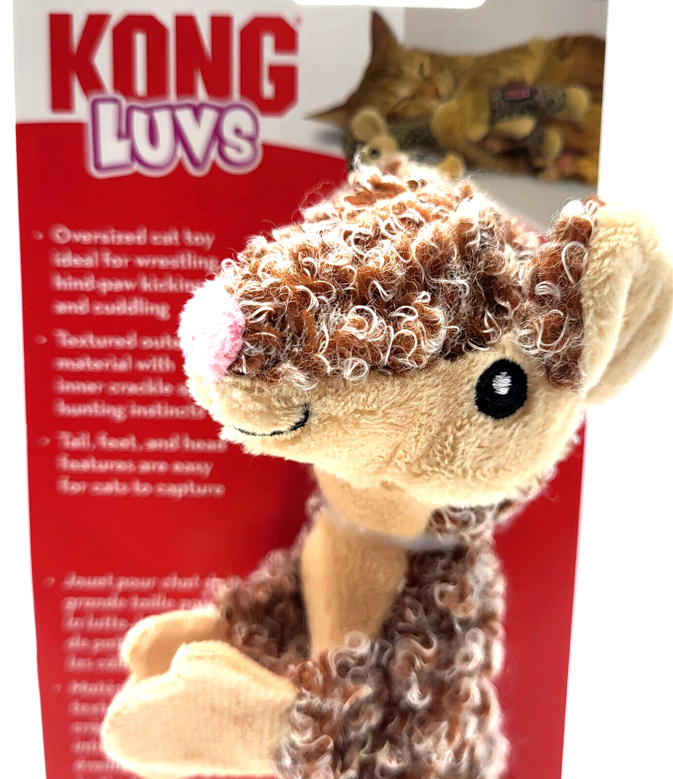 Kong Luvs Mouse Soft Crackling Interactive Catnip Cat Toy 7"