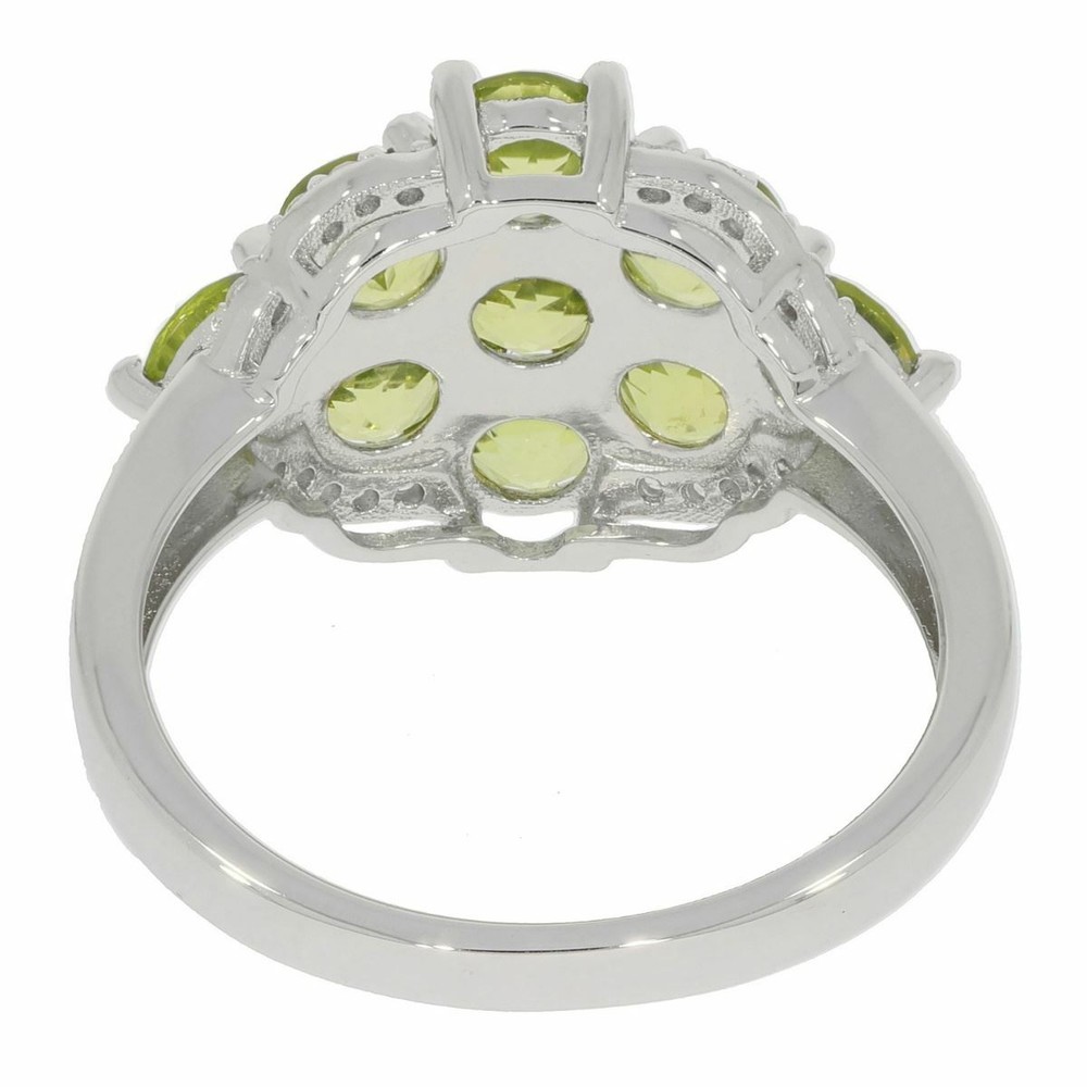 Sterling Silver Semi Mount Ring Setting RD 4x4mm Cluster Ring Topaz Solid