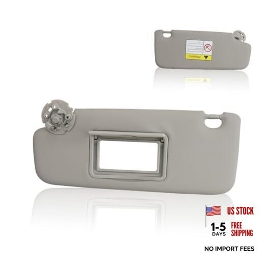 Left Driver Side Sun Visor Compatible with Chevy Vehicle 2011-2016 Grey Left