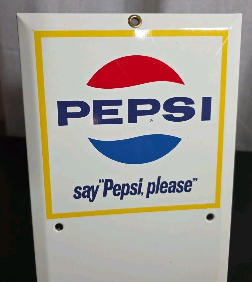 Vintage Original PEPSI CALENDAR ADVERTISING SIGN - Very Clean