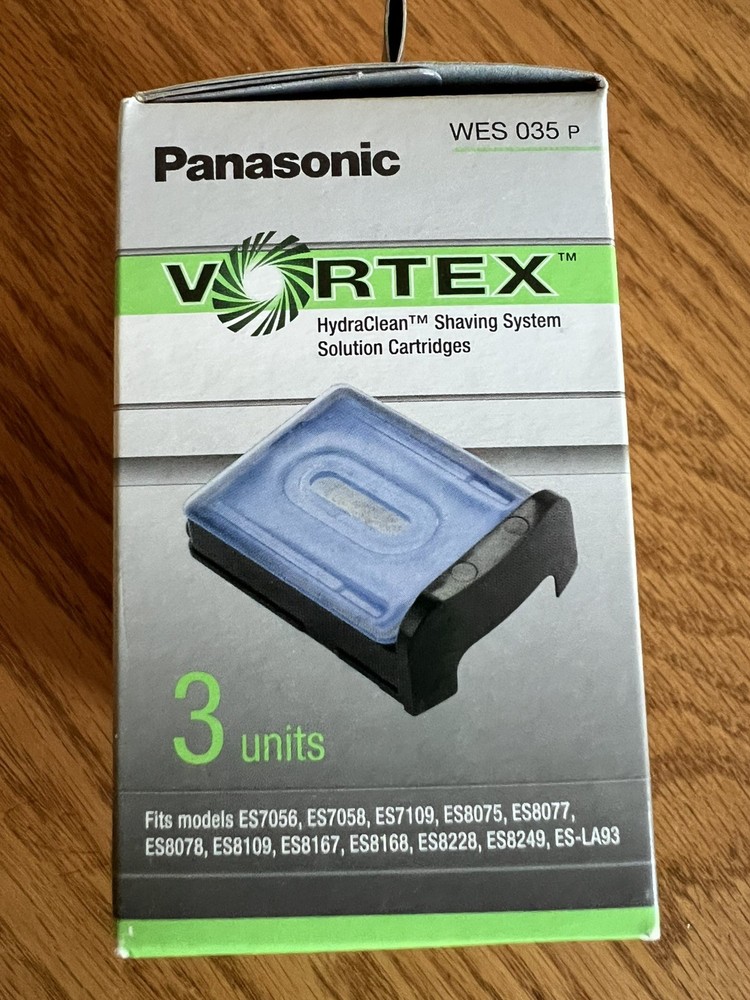 Panasonic Vortex HydraClean Shaving System Solution 3 Cartridges New! Sealed