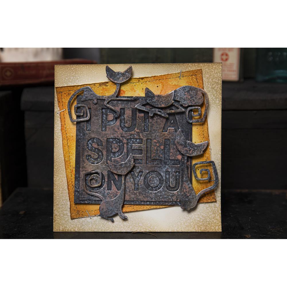 BOLD TEXT HALLOWEEN -Sizzix Thinlits-Tim Holtz Dies-Spooktacular Sayings-Craft