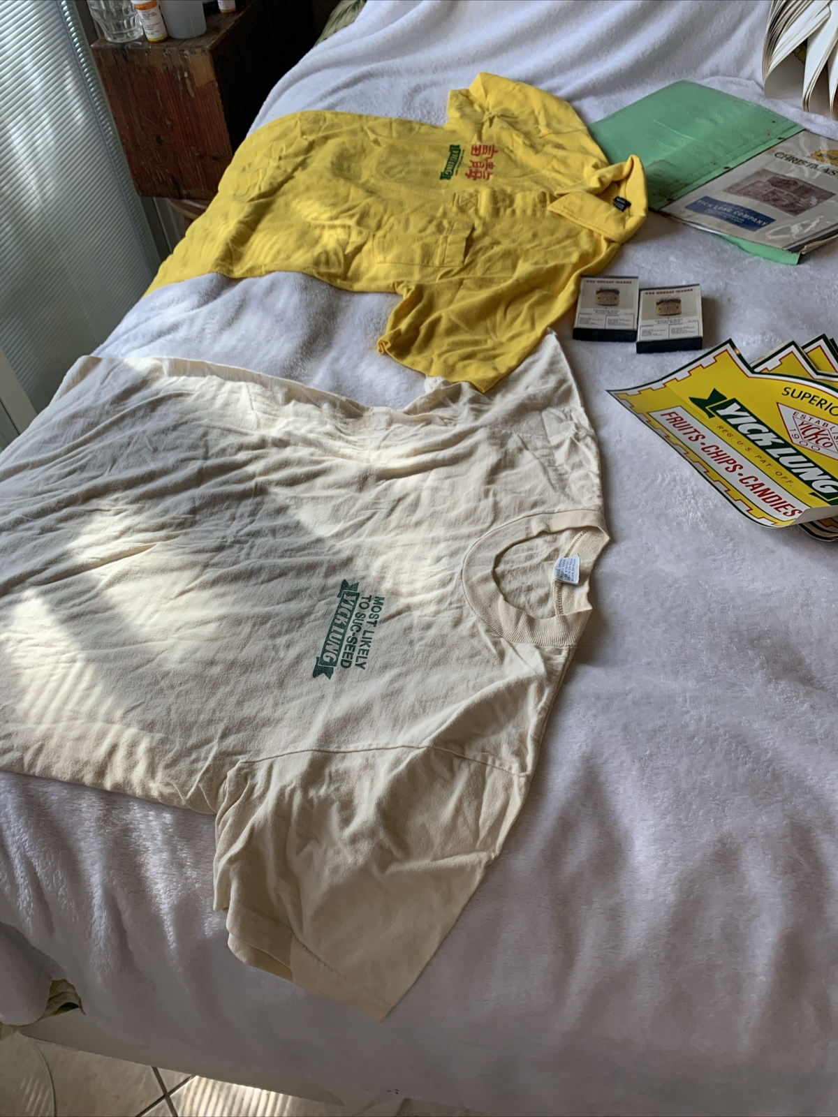 Rare Vintage Hawaii Yick Lung Lot Labels, Shirts, POGS, Decals Etc.