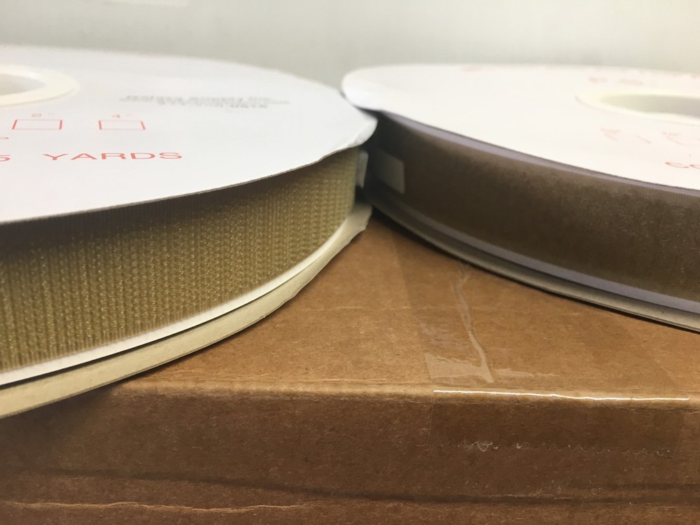 Hook & Loop Tape Per Set, 1"  Beige  Color,  25 Yard per roll, With Adhesive
