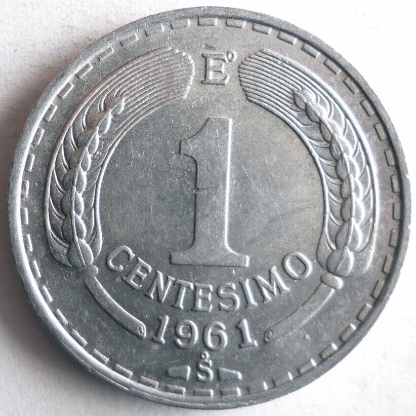 1961 CHILE CENTESIMO - CONDOR - Excellent Coin - FREE SHIP - Bin #339