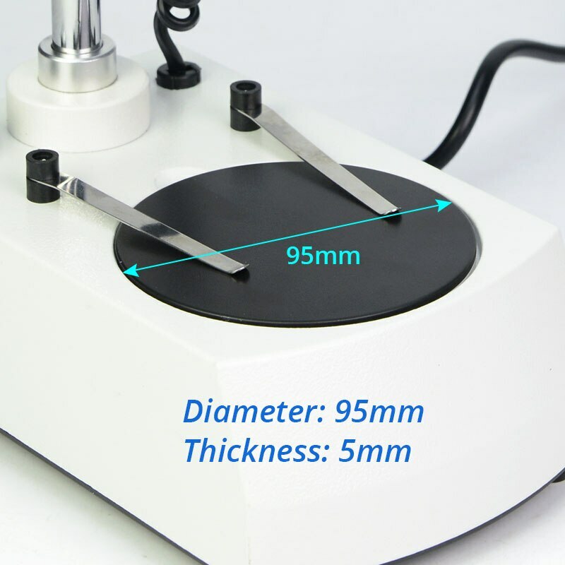 Stereo Microscope Bottom Plastic Round Stage Plate Black White Working Board