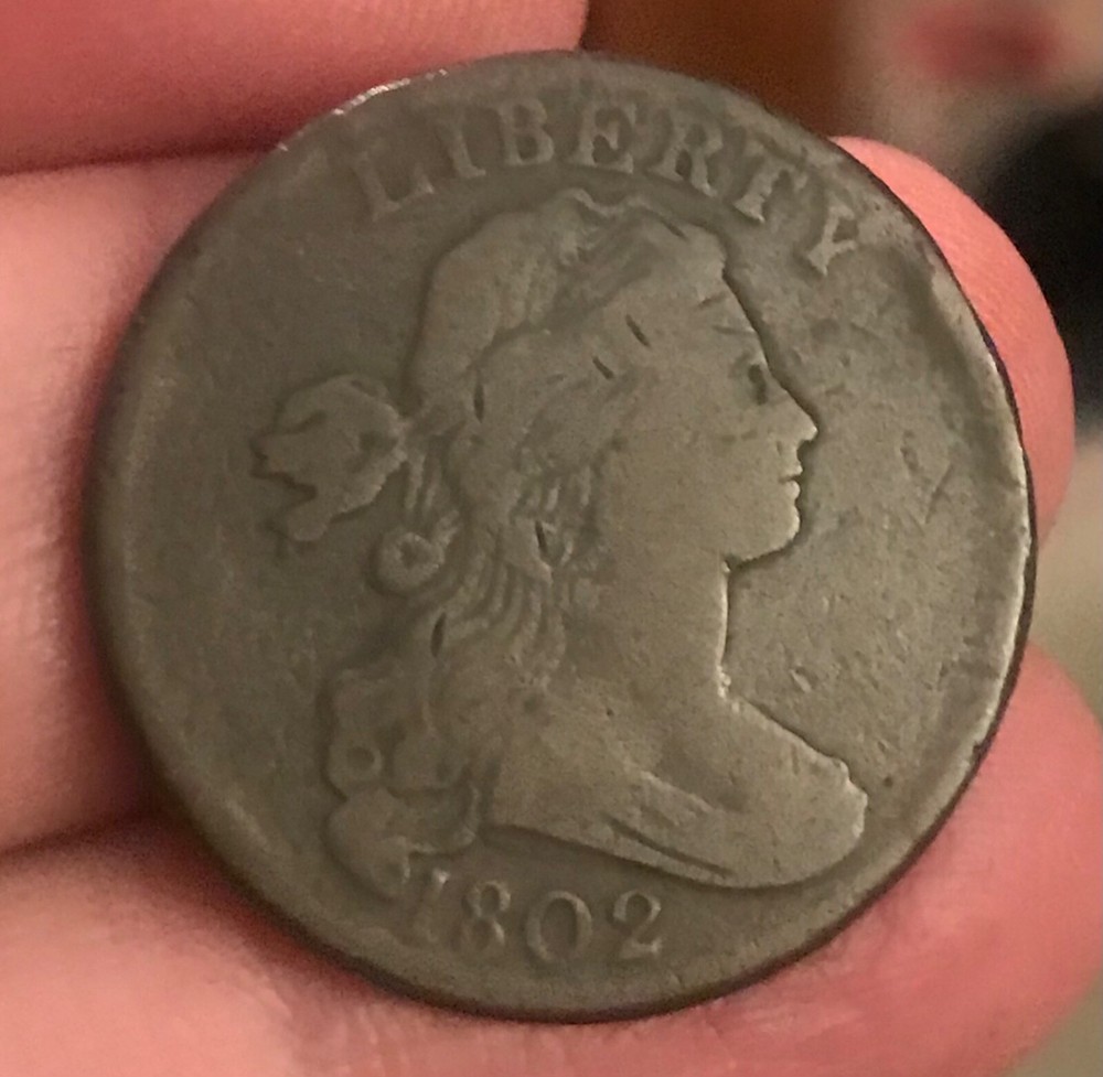 1802  large cent , VG ++ near fine