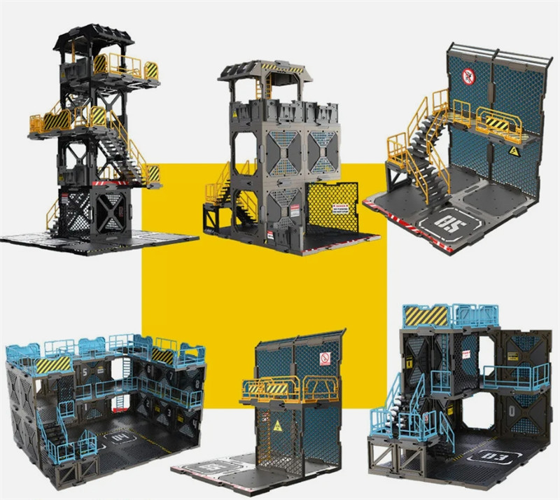 1:18 Fresh RetroTower Fortification IRON NET BASE Scene for Model Figure SIB