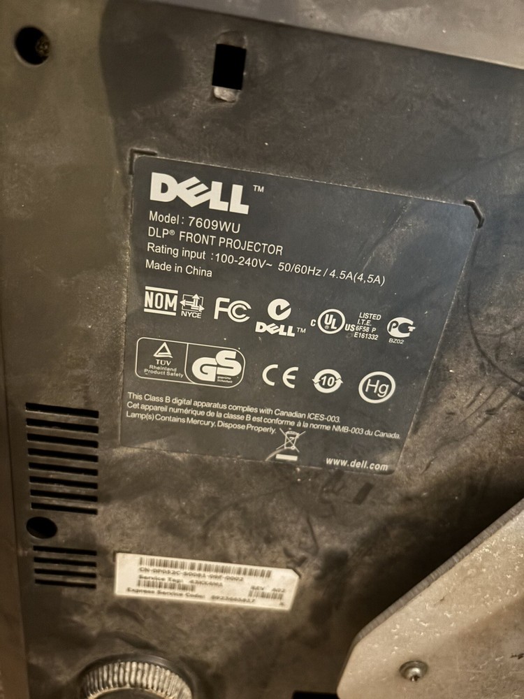 dell 7609wu Projector