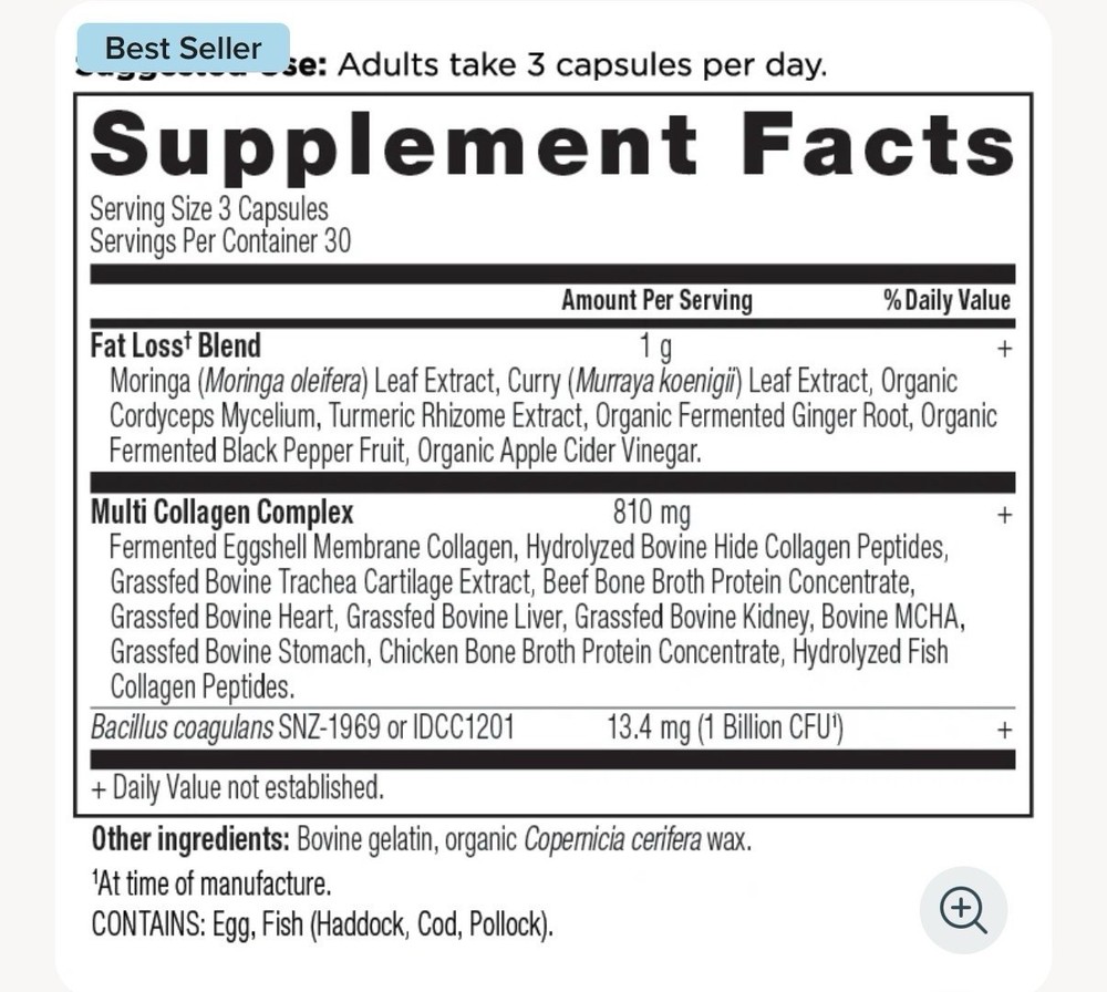Ancient Nutrition Multi Collagen Advanced Lean 90 capsules
