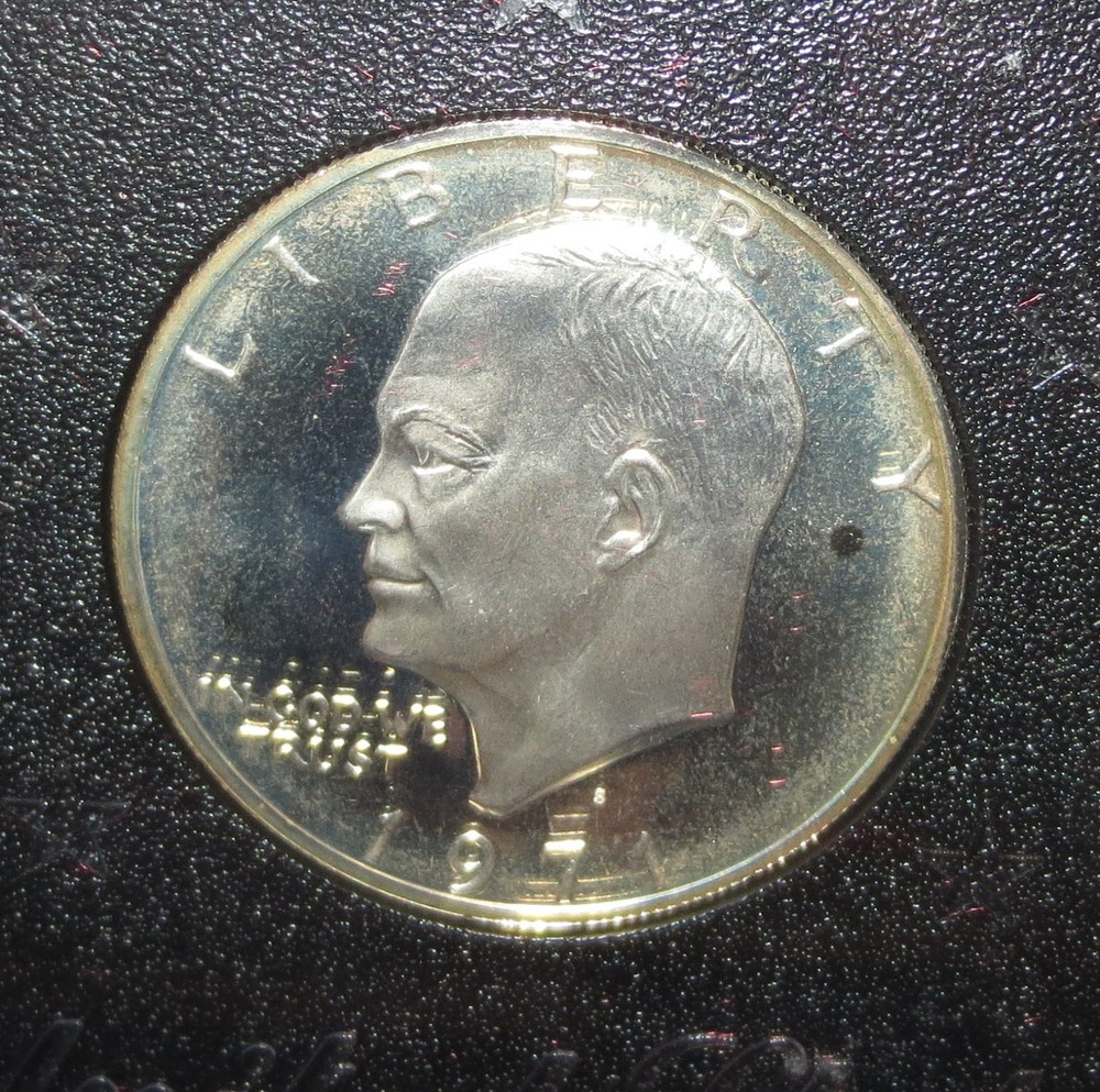 1971-S Brown Ike. Uncirculated Proof 40% silver Eisenhower dollar.