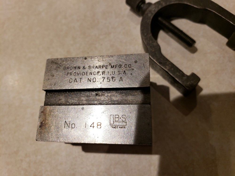 B&S Brown & Sharpe V-Blocks machinist work hold tools 750 A