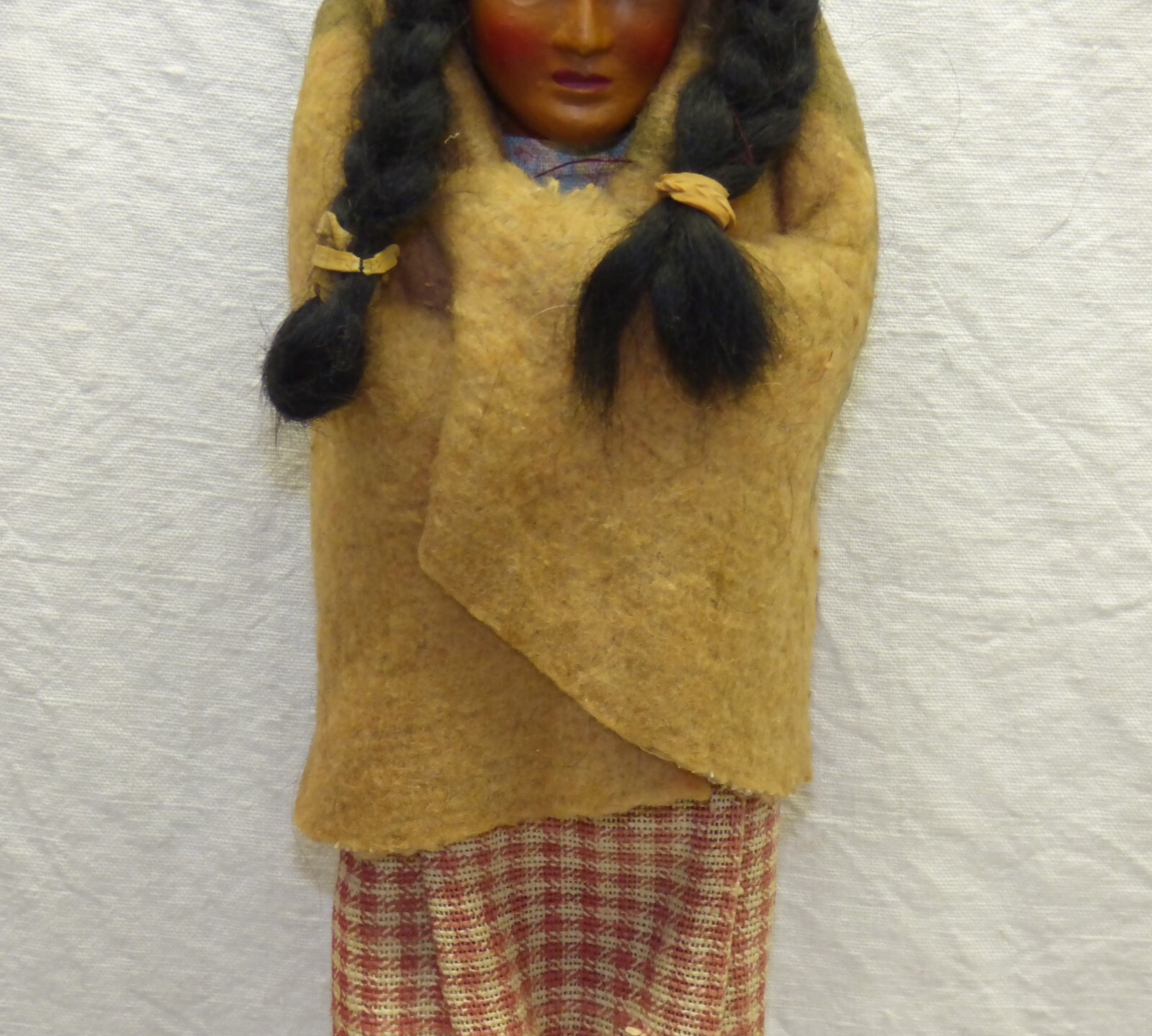 Skookum Dolls 10" Male & 9" Female w/ Taped Feet Side Glancing Eyes Vintage Pair
