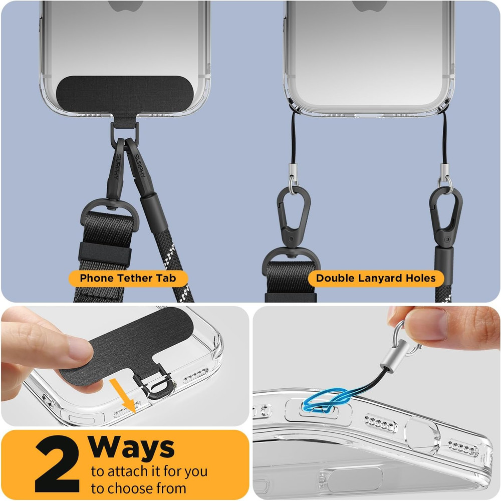 Phone Lanyard Crossbody with Light-Activated Strap, Easy Adjustable Phone Strap