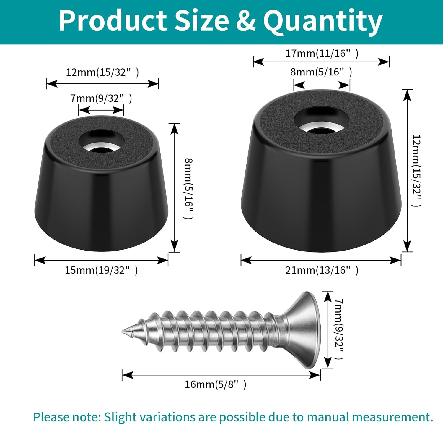 144Pcs Rubber Feet for Cutting Board, Non-Slip Cutting Board Feet with 304 Stain