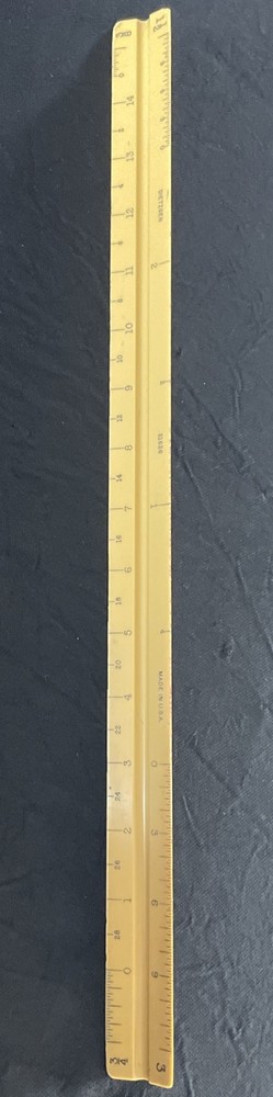 Vintage Triangular Ruler 12" Dietzgen 21626 Drafting Engineer Architect FREE S&H
