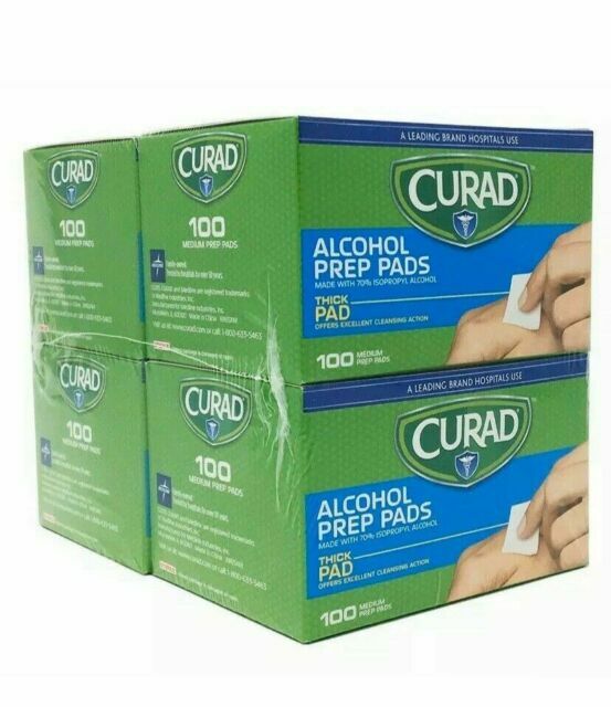 CURAD  Alcohol Prep Pads 400 Pieces Medium New