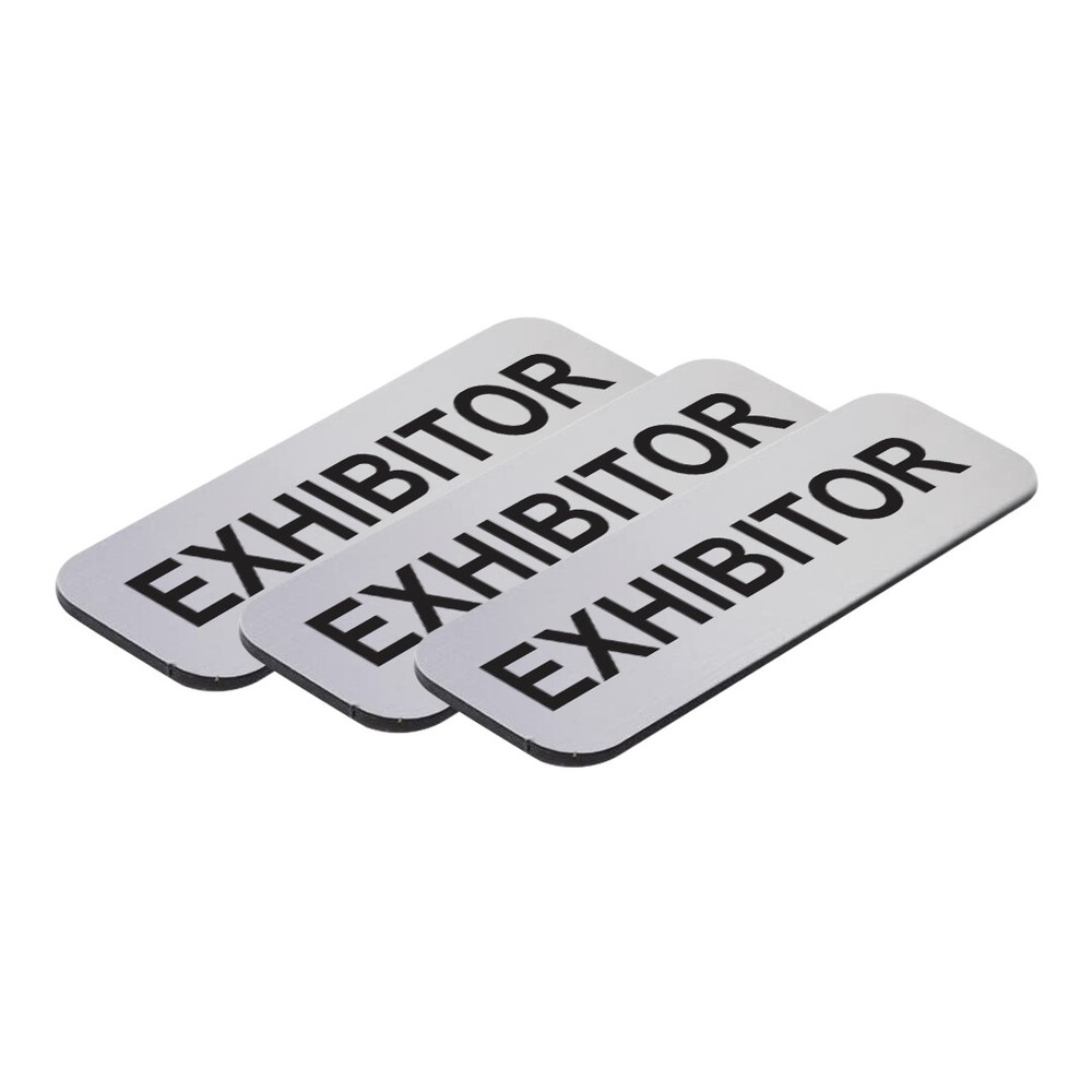 Exhibitor 1 x 3" Name Tag (3 Pack)