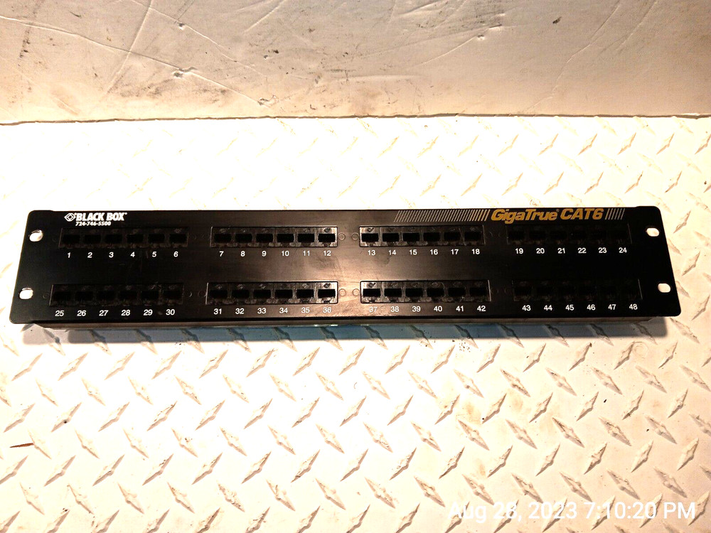 Black Box JPM12A 6, Modular Connector Panel, Patch Panel, GigaTrue Cat6