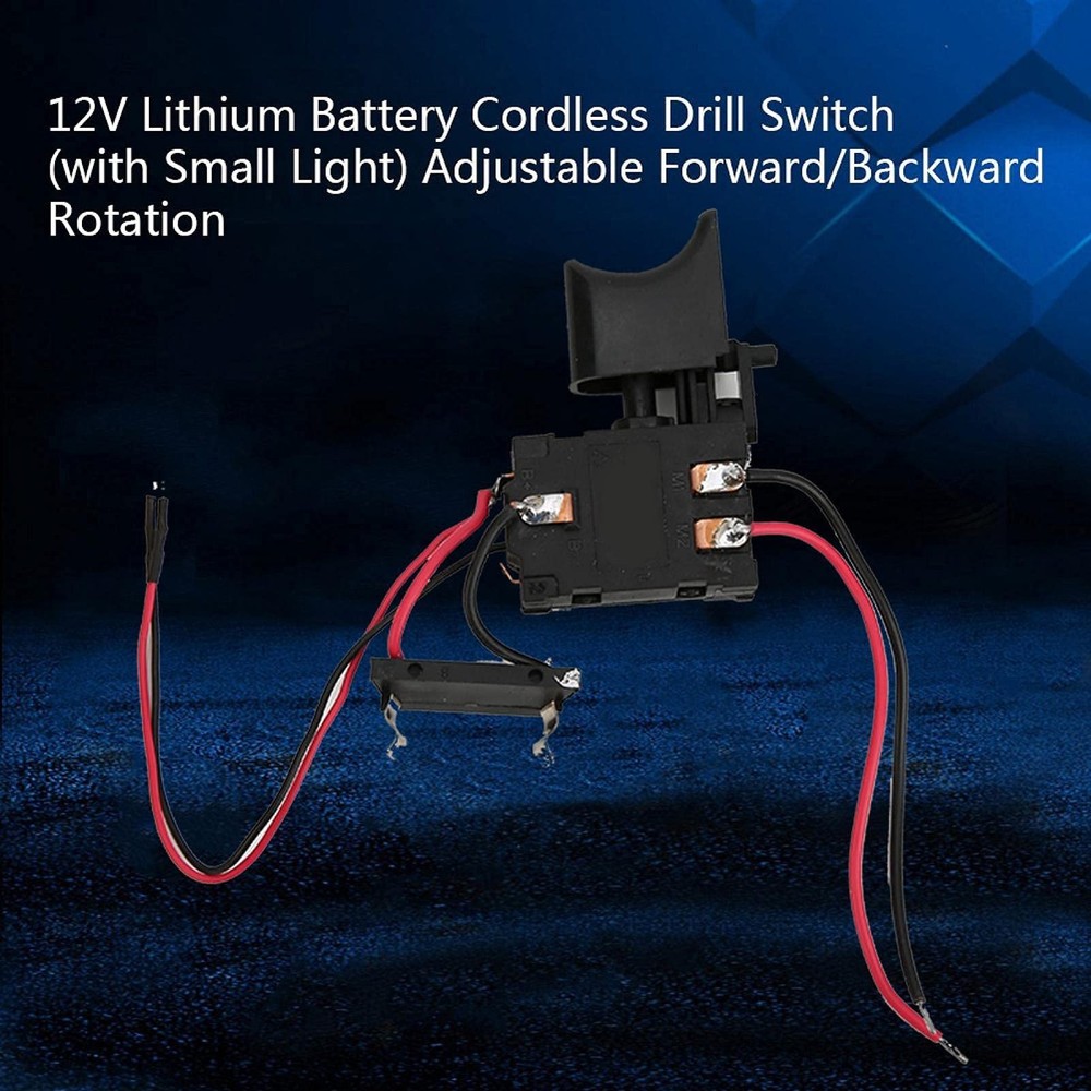 Electric Drill Switch, Cordless Drill Trigger Switch, 7.2V-24V Lithium Batter...