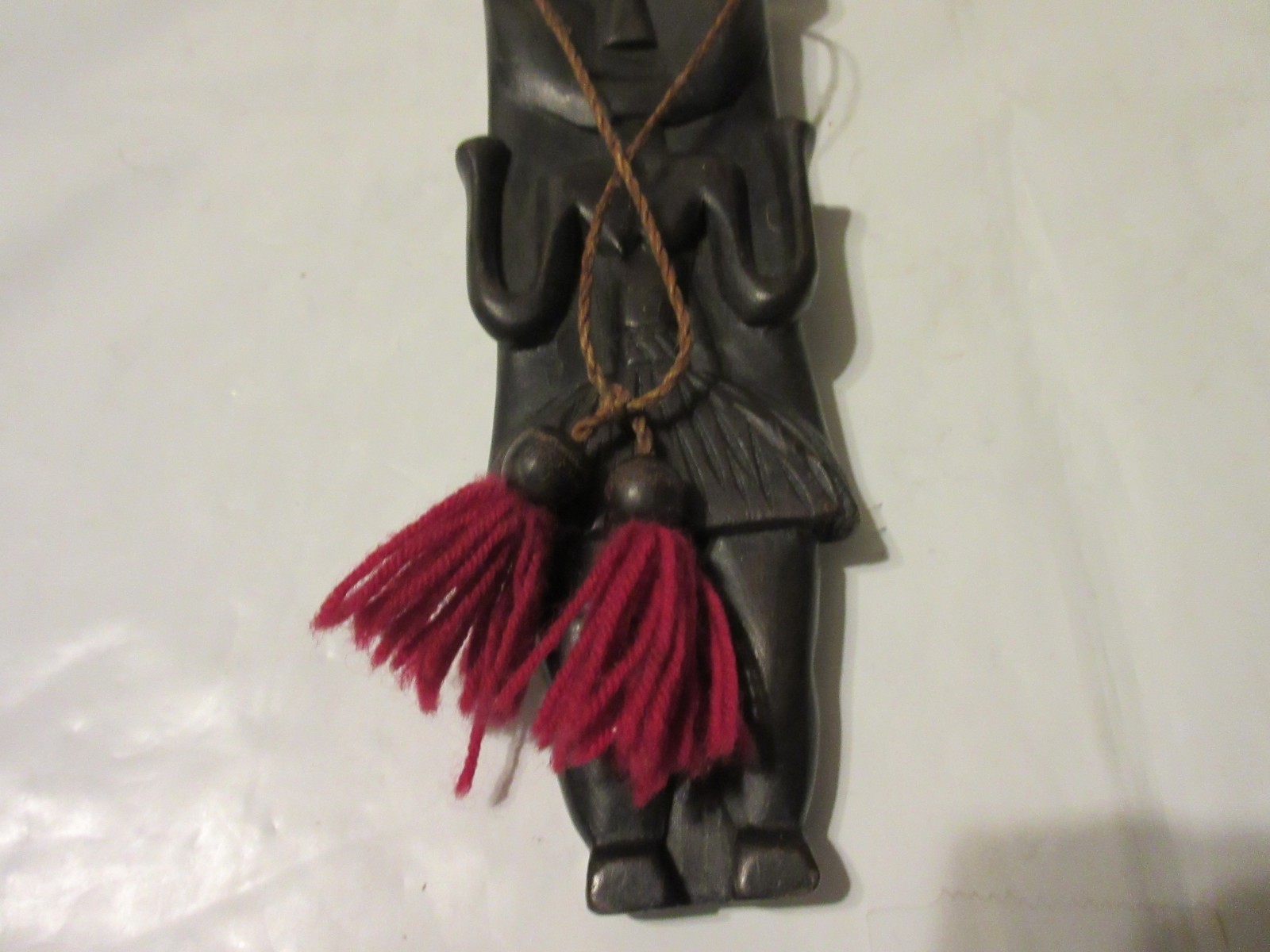 Vintage Tribal Knife in Carved Wooden Sheath