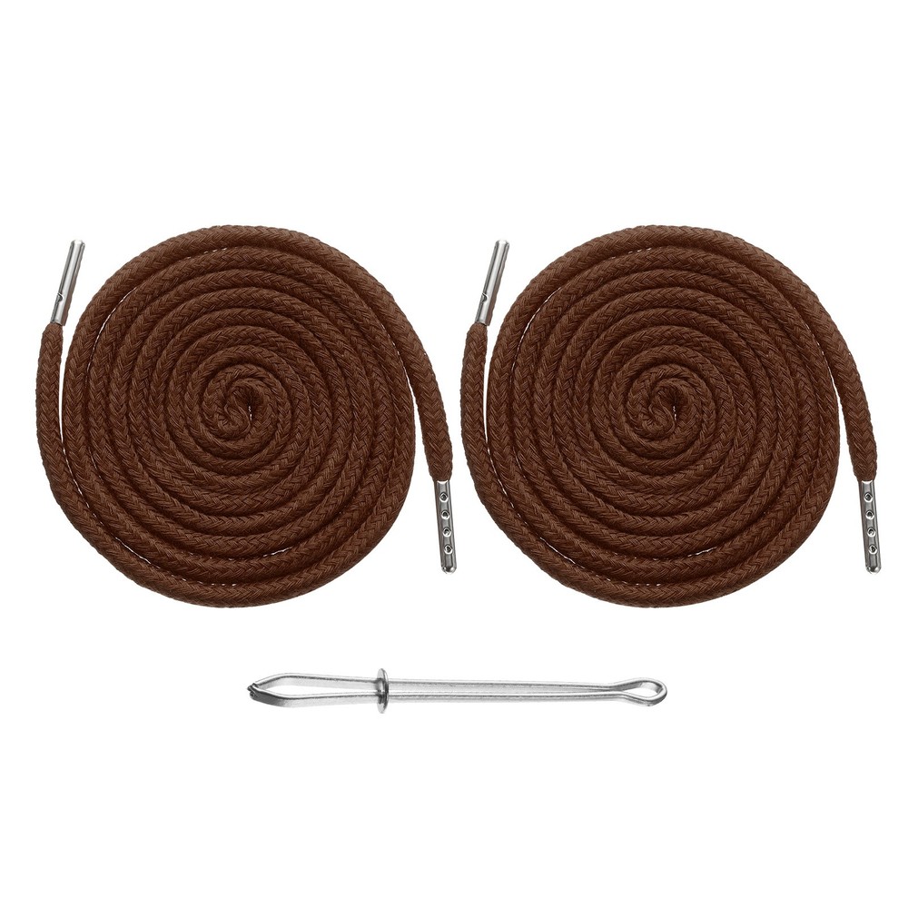 2pcs Drawstring Cords 51" Replacement Drawstring with Threader Brown