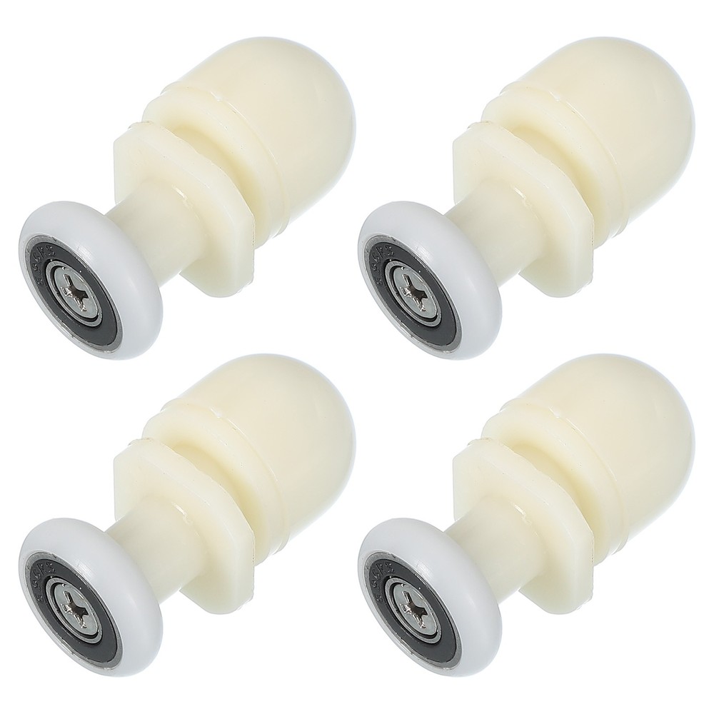 4 Pcs 19mm Shower Door Rollers Wheels Replacement White