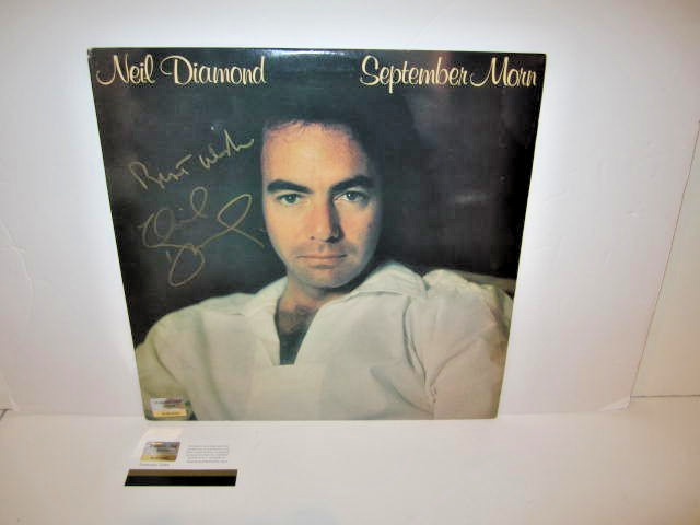 NEIL DIAMOND-SIGNED- "SEPTEMBER MORN" LP VINYL- AUTHENTICATED HOLOGRAM AND CERT