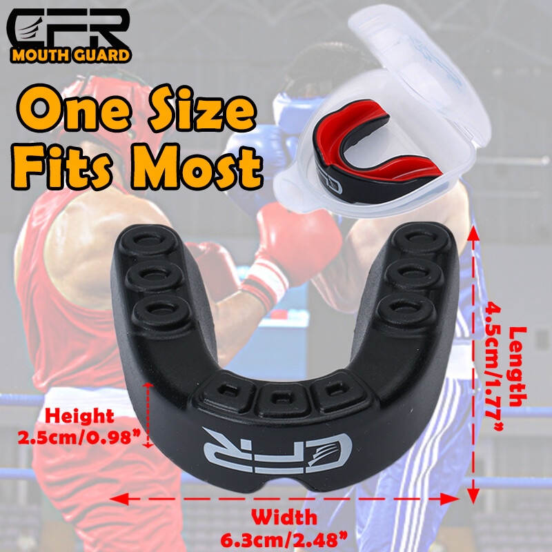 CFR Adults Boxing Mouth Guard Teeth Protector MMA Sports Mouthpiece With Case Q