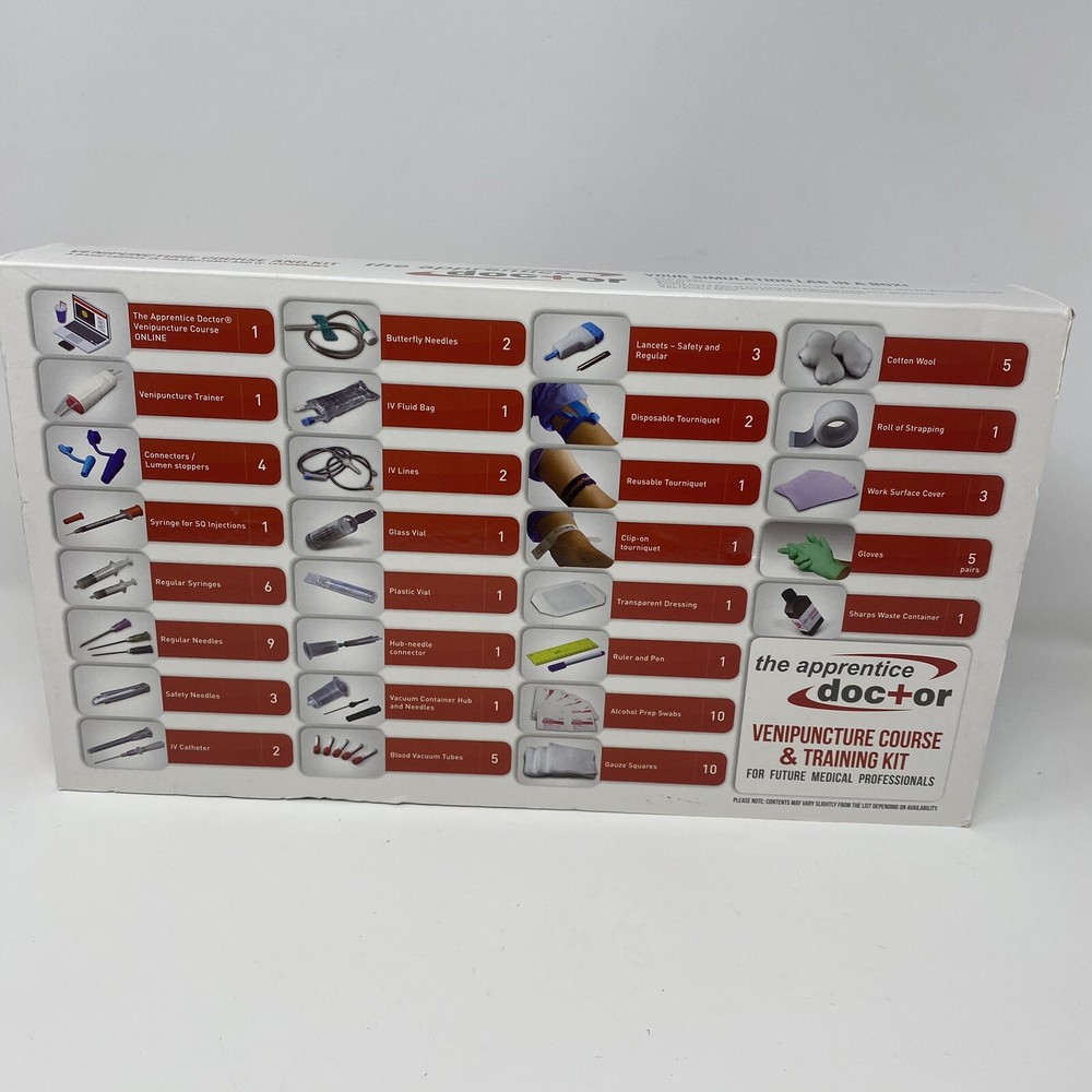 The Apprentice Doctor Venipuncture Course & Training Kit 29 Pcs Inside